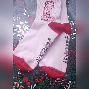 AE peanuts holiday socks